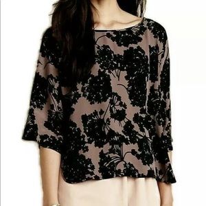 Anthropologie paper crown Floral Print Top